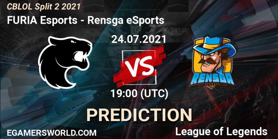 Prognoza FURIA Esports - Rensga eSports. 24.07.2021 at 18:00, LoL, CBLOL Split 2 2021