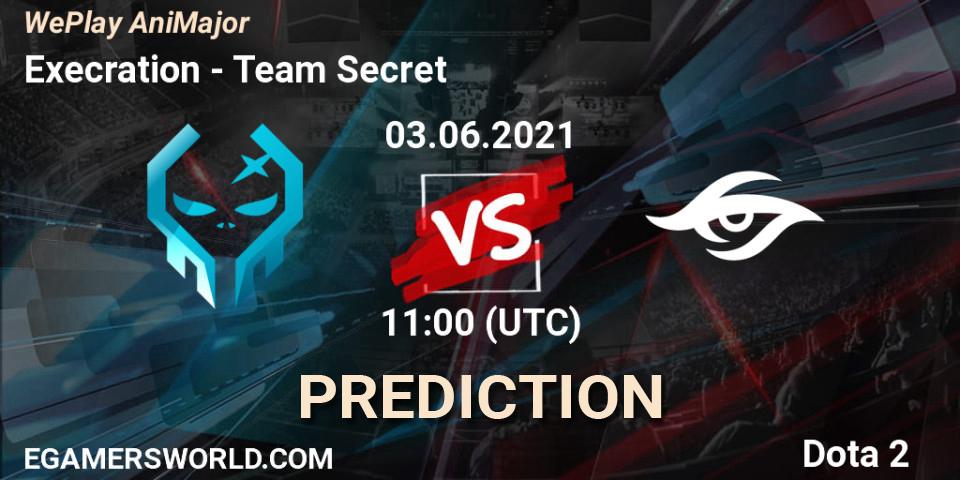 Prognoza Execration - Team Secret. 03.06.2021 at 11:01, Dota 2, WePlay AniMajor 2021