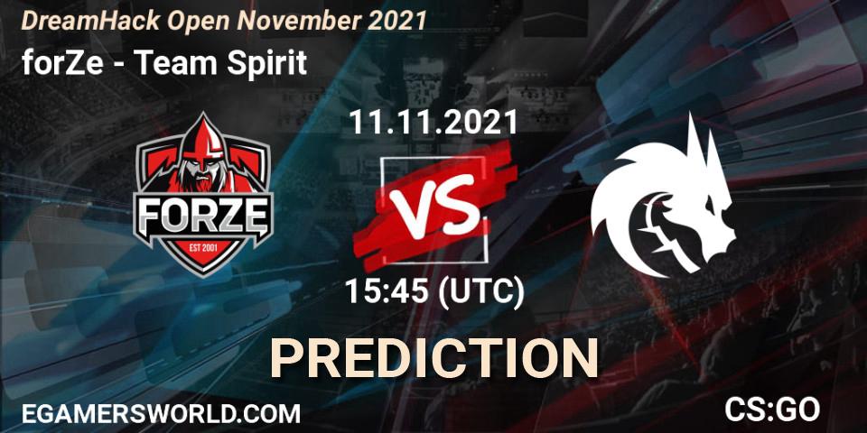 Prognoza forZe - Team Spirit. 11.11.21, CS2 (CS:GO), DreamHack Open November 2021