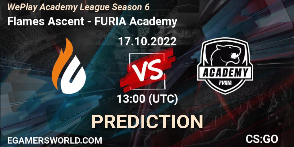 Prognoza Flames Ascent - FURIA Academy. 17.10.2022 at 13:00, Counter-Strike (CS2), WePlay Academy League Season 6