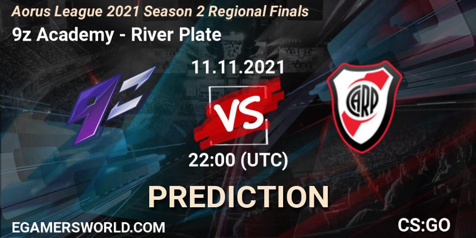 Prognoza 9z Academy - River Plate. 11.11.2021 at 22:00, Counter-Strike (CS2), Aorus League 2021 Season 2 Regional Finals