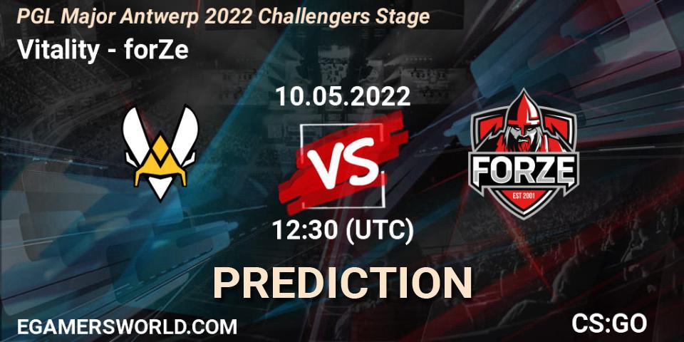 Prognoza Vitality - forZe. 10.05.2022 at 12:55, Counter-Strike (CS2), PGL Major Antwerp 2022 Challengers Stage