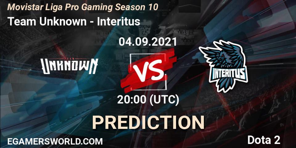 Prognoza Team Unknown - Interitus. 09.09.2021 at 00:29, Dota 2, Movistar Liga Pro Gaming Season 10