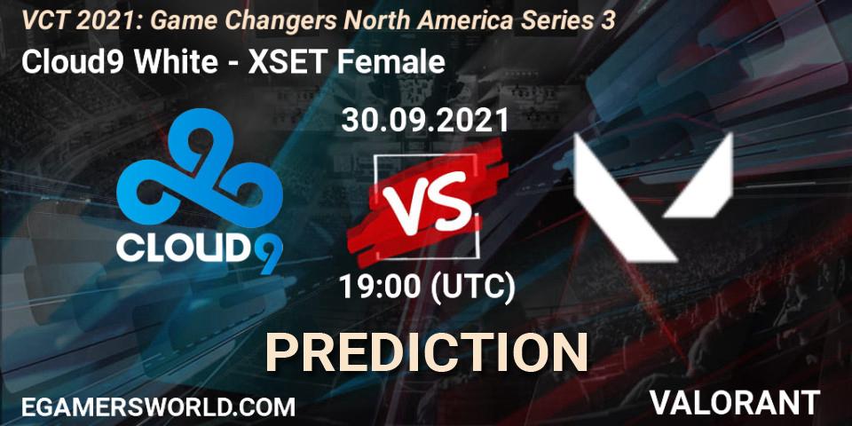 Prognoza Cloud9 White - XSET Female. 30.09.2021 at 21:30, VALORANT, VCT 2021: Game Changers North America Series 3