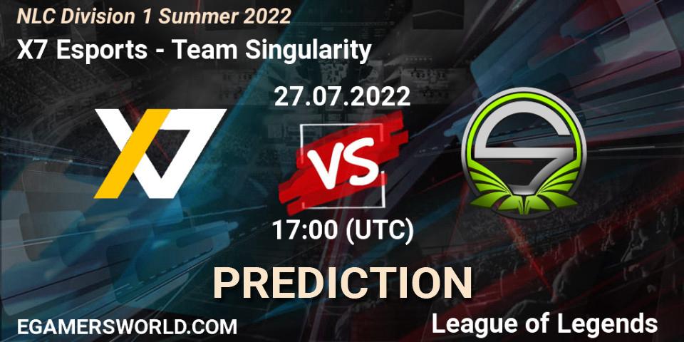 Prognoza X7 Esports - Team Singularity. 27.07.22, LoL, NLC Division 1 Summer 2022