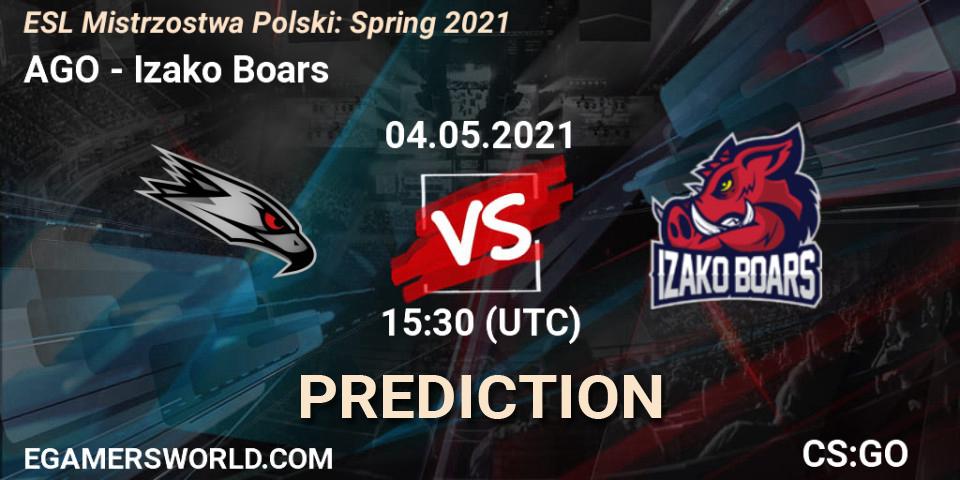 Prognoza AGO - Izako Boars. 04.05.2021 at 15:30, Counter-Strike (CS2), ESL Mistrzostwa Polski: Spring 2021
