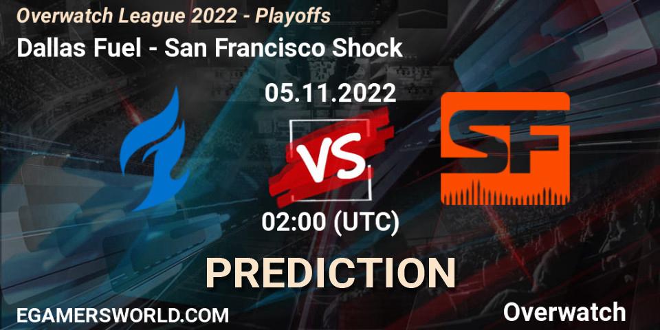 Prognoza Dallas Fuel - San Francisco Shock. 05.11.2022 at 02:00, Overwatch, Overwatch League 2022 - Playoffs
