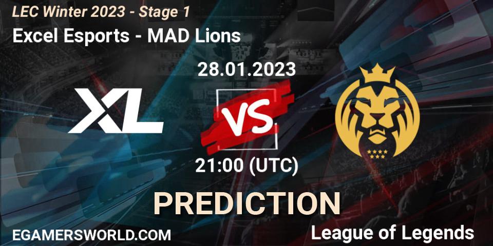 Prognoza Excel Esports - MAD Lions. 28.01.23, LoL, LEC Winter 2023 - Stage 1
