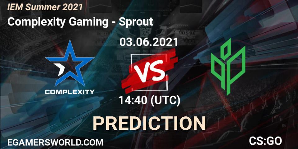 Prognoza Complexity Gaming - Sprout. 03.06.2021 at 14:45, Counter-Strike (CS2), IEM Summer 2021