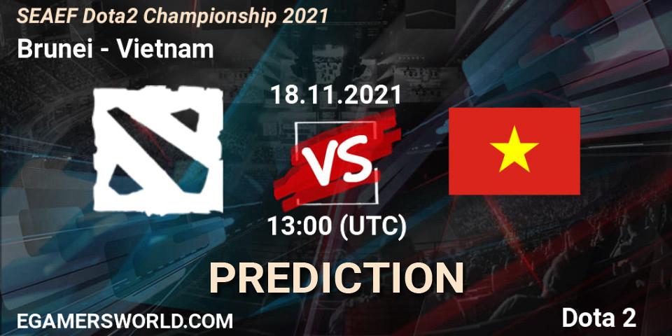 Prognoza Brunei - Vietnam. 18.11.2021 at 13:03, Dota 2, SEAEF Dota2 Championship 2021