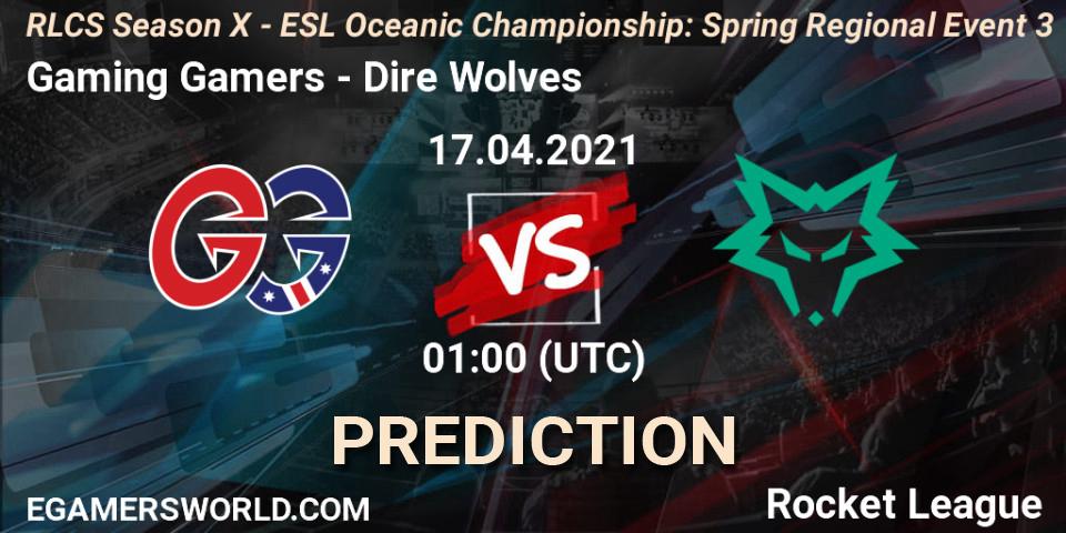 Prognoza Gaming Gamers - Dire Wolves. 17.04.2021 at 01:00, Rocket League, RLCS Season X - ESL Oceanic Championship: Spring Regional Event 3