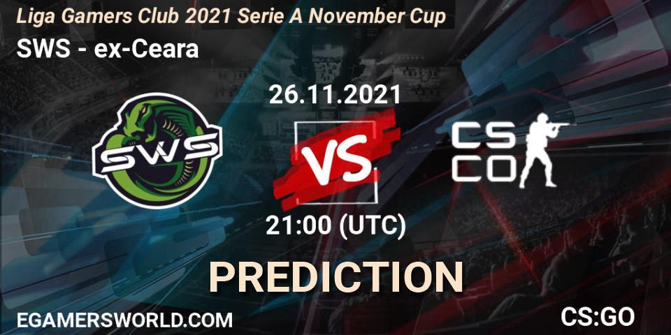 Prognoza SWS - ex-Ceara. 26.11.2021 at 21:00, Counter-Strike (CS2), Liga Gamers Club 2021 Serie A November Cup