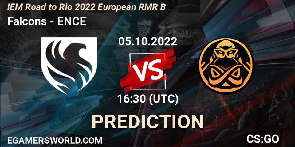 Prognoza Falcons - ENCE. 05.10.2022 at 16:45, Counter-Strike (CS2), IEM Road to Rio 2022 European RMR B