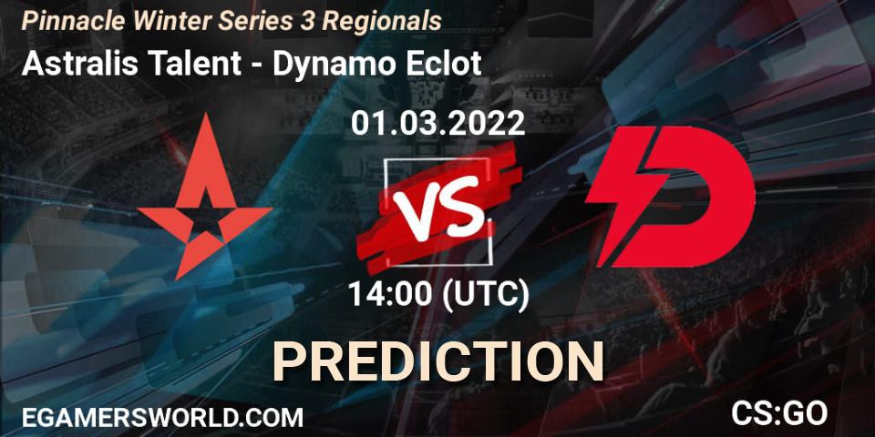 Prognoza Astralis Talent - Dynamo Eclot. 01.03.2022 at 14:00, Counter-Strike (CS2), Pinnacle Winter Series 3 Regionals