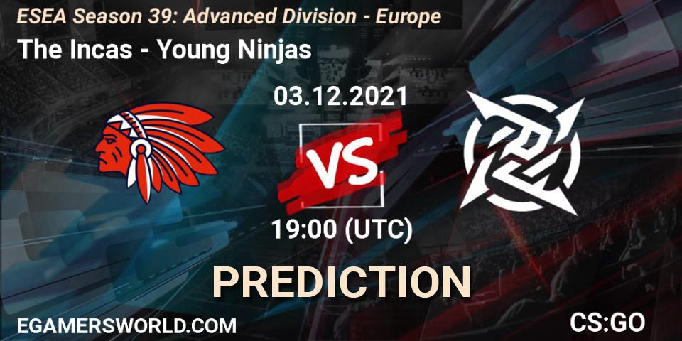 Prognoza The Incas - Young Ninjas. 03.12.2021 at 19:00, Counter-Strike (CS2), ESEA Season 39: Advanced Division - Europe