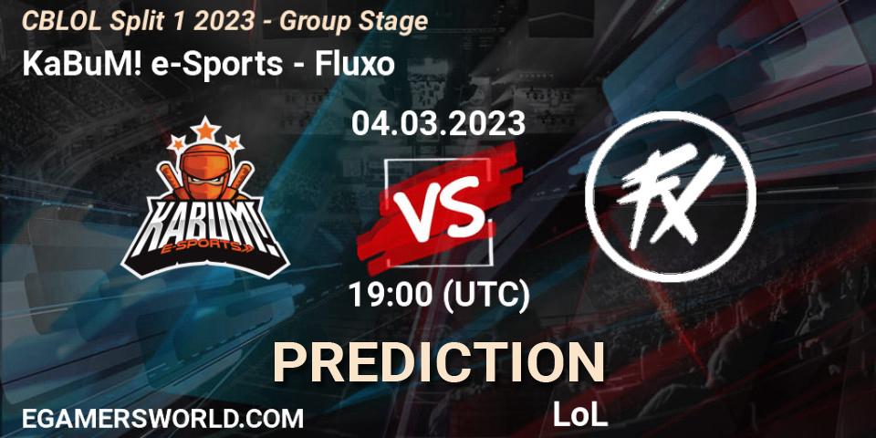 Prognoza KaBuM! e-Sports - Fluxo. 04.03.2023 at 20:10, LoL, CBLOL Split 1 2023 - Group Stage