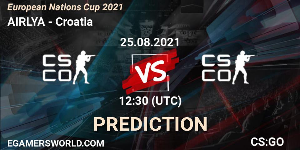 Prognoza AIRLYA - Croatia. 25.08.2021 at 12:40, Counter-Strike (CS2), European Nations Cup 2021