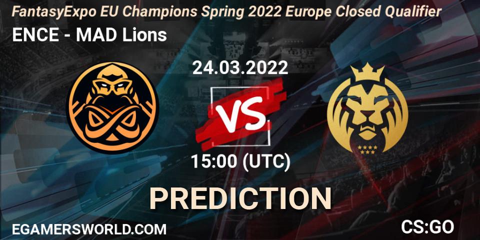 Prognoza ENCE - MAD Lions. 24.03.2022 at 15:00, Counter-Strike (CS2), FantasyExpo EU Champions Spring 2022 Europe Closed Qualifier