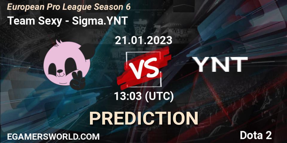 Prognoza Team Sexy - Sigma.YNT. 21.01.2023 at 14:18, Dota 2, European Pro League Season 6