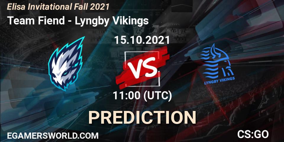 Prognoza Team Fiend - Lyngby Vikings. 15.10.21, CS2 (CS:GO), Elisa Invitational Fall 2021
