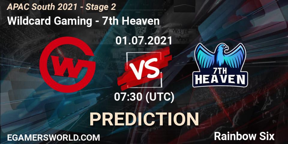 Prognoza Wildcard Gaming - 7th Heaven. 01.07.2021 at 07:30, Rainbow Six, APAC South 2021 - Stage 2