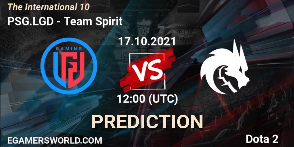 Prognoza PSG.LGD - Team Spirit. 17.10.2021 at 12:14, Dota 2, The Internationa 2021