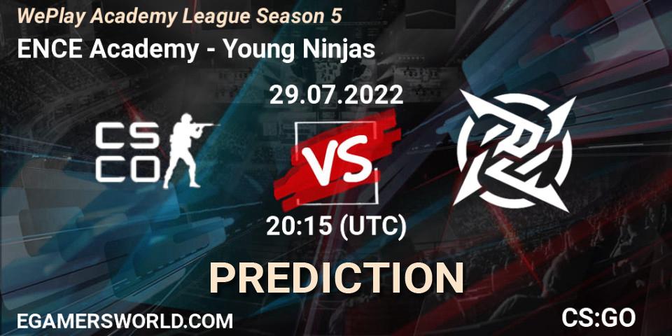 Prognoza ENCE Academy - Young Ninjas. 29.07.2022 at 17:30, Counter-Strike (CS2), WePlay Academy League Season 5