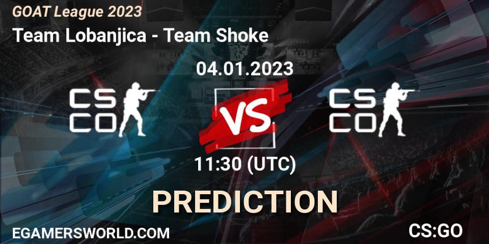 Prognoza Team Lobanjica - Team Shoke. 04.01.2023 at 11:30, Counter-Strike (CS2), GOAT League 2023