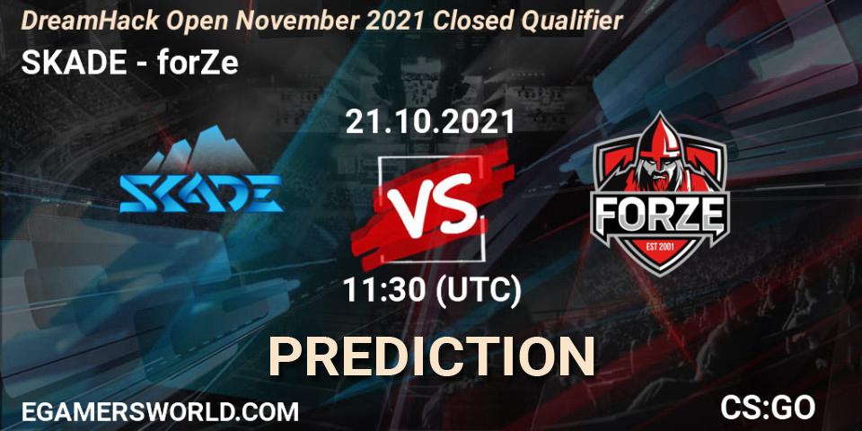 Prognoza SKADE - forZe. 21.10.2021 at 11:30, Counter-Strike (CS2), DreamHack Open November 2021 Closed Qualifier