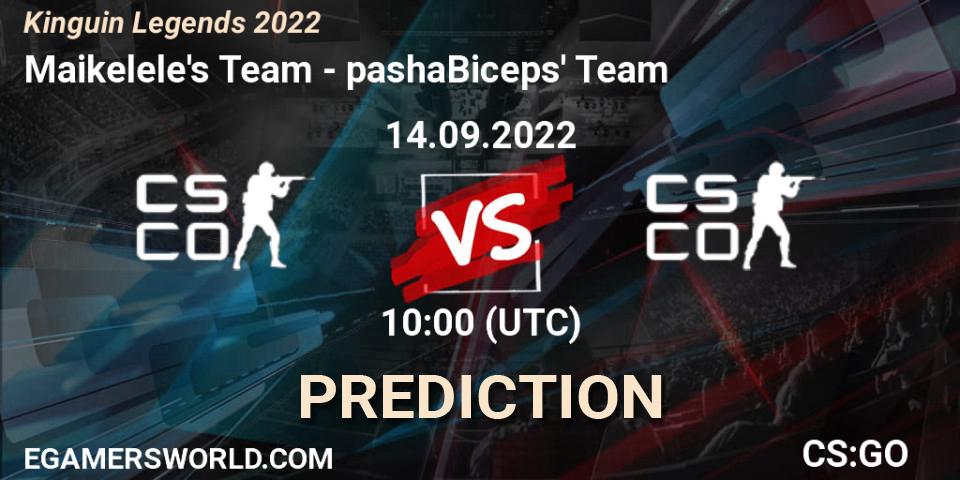 Prognoza Maikelele's Team - pashaBiceps' Team. 14.09.2022 at 10:10, Counter-Strike (CS2), Kinguin Legends 2022
