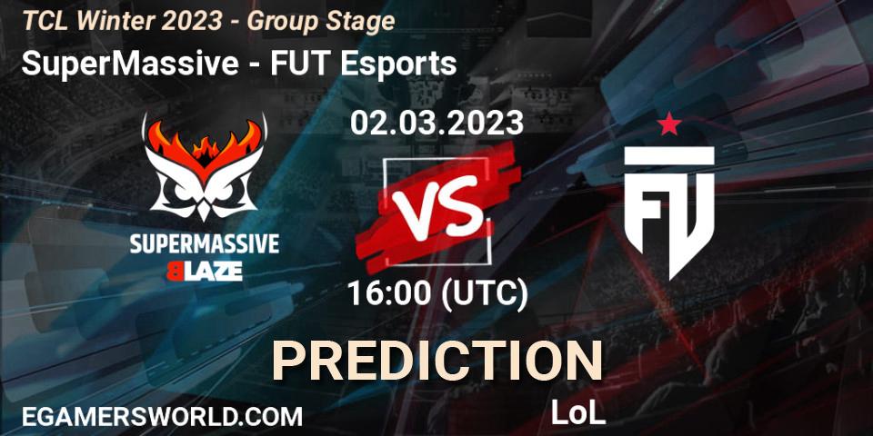 Prognoza SuperMassive - FUT Esports. 09.03.2023 at 16:00, LoL, TCL Winter 2023 - Group Stage