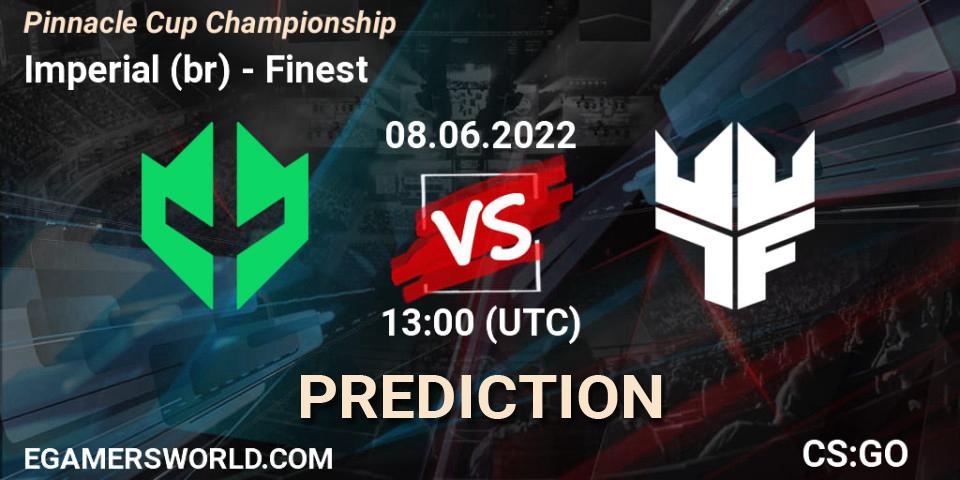 Prognoza Imperial (br) - Finest. 08.06.2022 at 13:00, Counter-Strike (CS2), Pinnacle Cup Championship