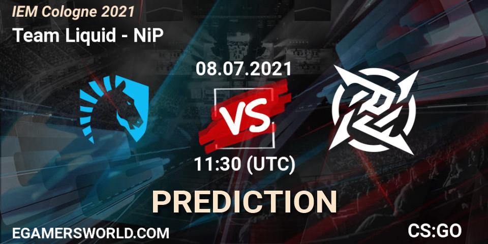 Prognoza Team Liquid - NiP. 08.07.2021 at 11:30, Counter-Strike (CS2), IEM Cologne 2021