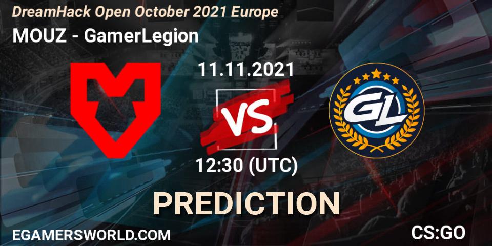 Prognoza MOUZ - GamerLegion. 11.11.2021 at 12:30, Counter-Strike (CS2), DreamHack Open November 2021