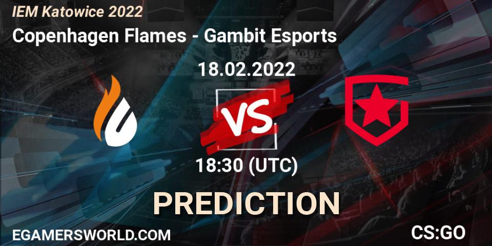 Prognoza Copenhagen Flames - Gambit Esports. 18.02.22, CS2 (CS:GO), IEM Katowice 2022