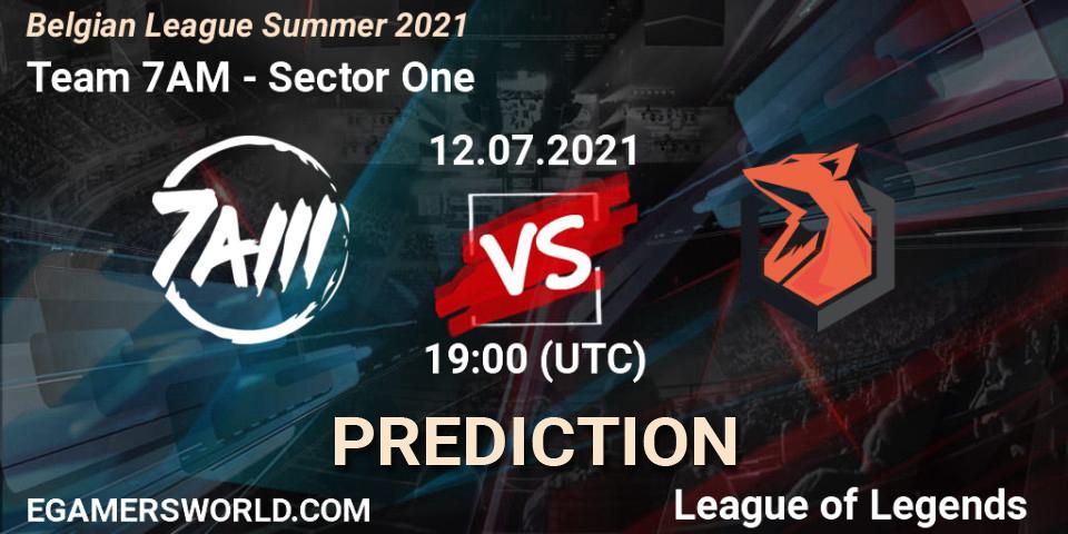 Prognoza Team 7AM - Sector One. 14.06.2021 at 18:00, LoL, Belgian League Summer 2021