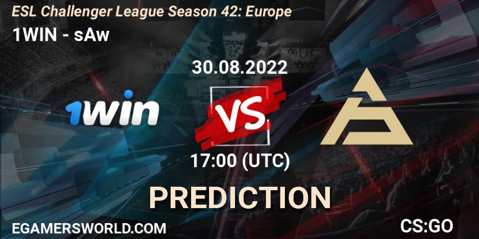 Prognoza 1WIN - sAw. 30.08.2022 at 17:00, Counter-Strike (CS2), ESL Challenger League Season 42: Europe