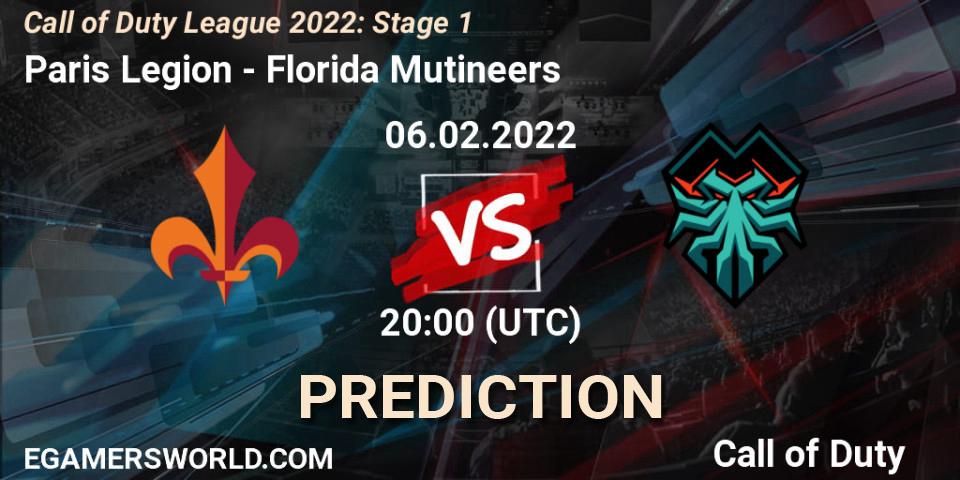 Prognoza Paris Legion - Florida Mutineers. 06.02.22, Call of Duty, Call of Duty League 2022: Stage 1