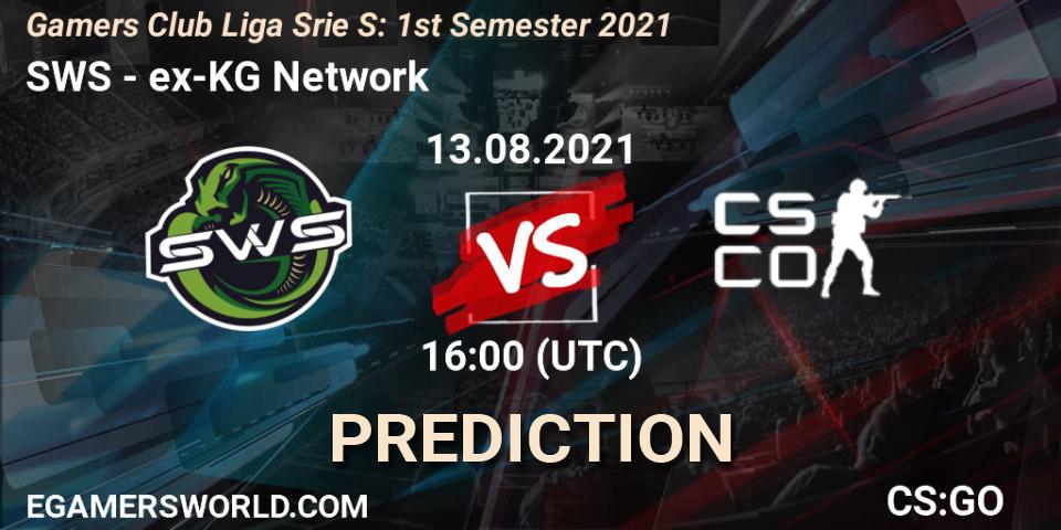 Prognoza SWS - ex-KG Network. 13.08.2021 at 16:00, Counter-Strike (CS2), Gamers Club Liga Série S: 1st Semester 2021