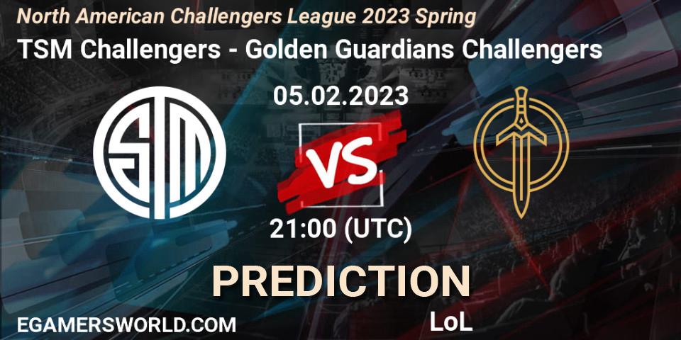 Prognoza TSM Challengers - Golden Guardians Challengers. 05.02.23, LoL, NACL 2023 Spring - Group Stage