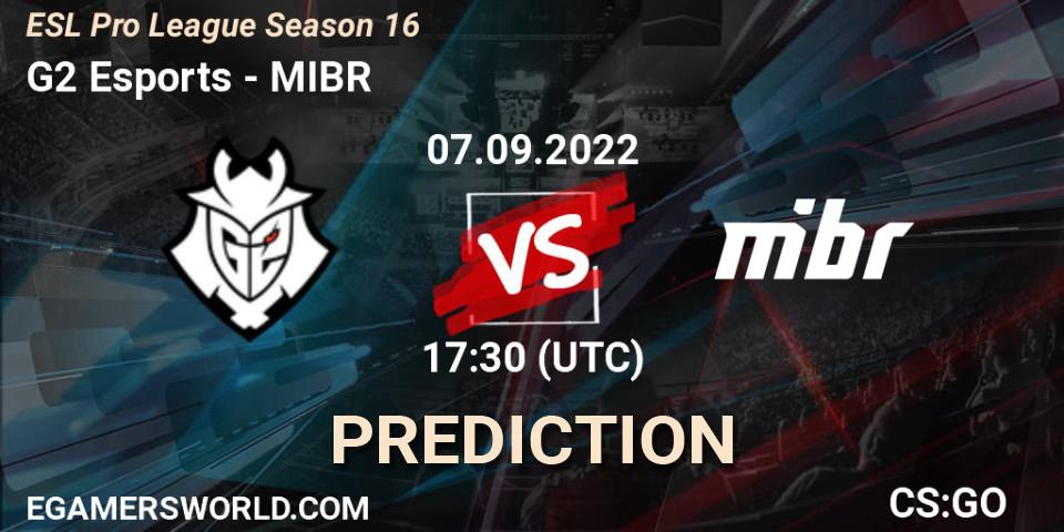 Prognoza G2 Esports - MIBR. 07.09.22, CS2 (CS:GO), ESL Pro League Season 16