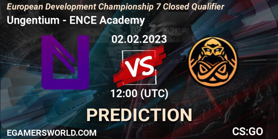 Prognoza Ungentium - ENCE Academy. 02.02.23, CS2 (CS:GO), European Development Championship 7 Closed Qualifier