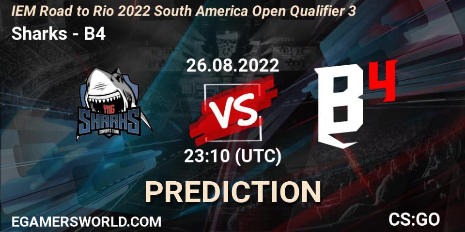 Prognoza Sharks - B4. 26.08.2022 at 23:10, Counter-Strike (CS2), IEM Road to Rio 2022 South America Open Qualifier 3
