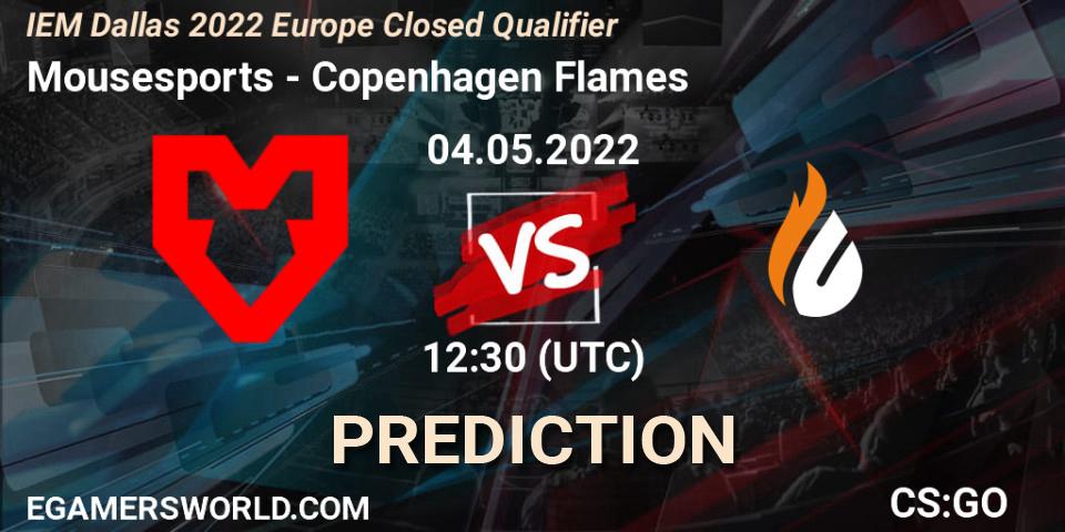 Prognoza Mousesports - Copenhagen Flames. 04.05.2022 at 12:30, Counter-Strike (CS2), IEM Dallas 2022 Europe Closed Qualifier