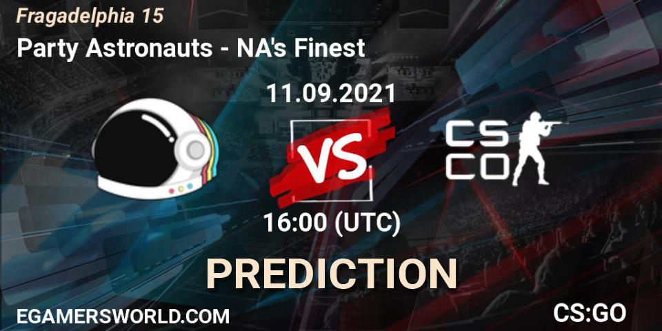 Prognoza Party Astronauts - NA's Finest. 11.09.2021 at 18:00, Counter-Strike (CS2), Fragadelphia 15