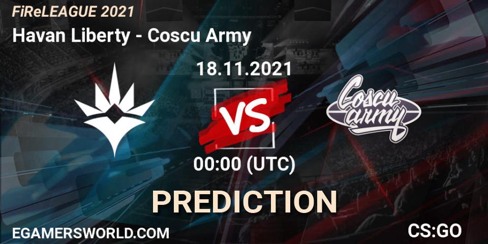 Prognoza Havan Liberty - Coscu Army. 18.11.2021 at 00:15, Counter-Strike (CS2), FiReLEAGUE 2021