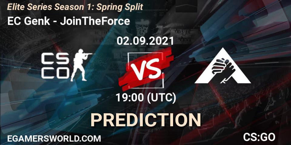 Prognoza KRC Genk Esports - JoinTheForce. 02.09.2021 at 18:25, Counter-Strike (CS2), Elite Series Season 1: Spring Split
