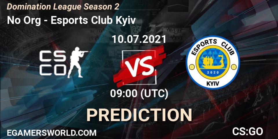 Prognoza No Org - Esports Club Kyiv. 10.07.2021 at 09:00, Counter-Strike (CS2), Domination League Season 2