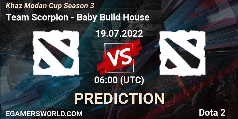 Prognoza Team Scorpion - Baby Build House. 19.07.2022 at 05:57, Dota 2, Khaz Modan Cup Season 3
