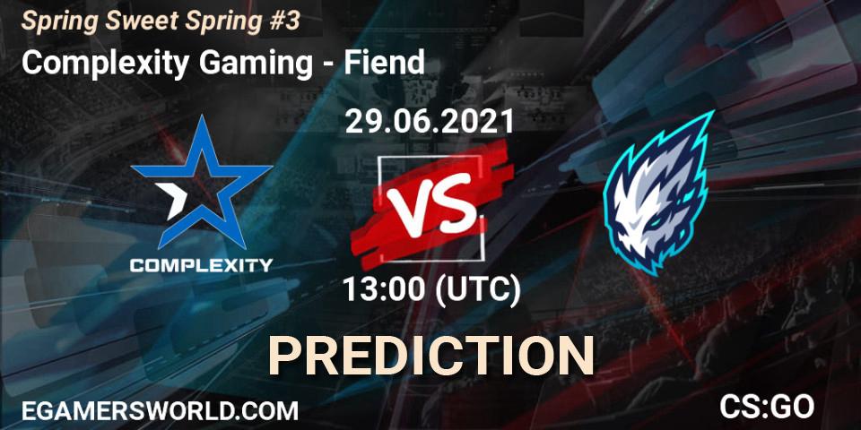 Prognoza Complexity Gaming - Fiend. 29.06.2021 at 13:00, Counter-Strike (CS2), Spring Sweet Spring #3